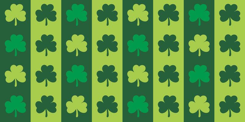 Green juicy clover leaves seamless pattern
