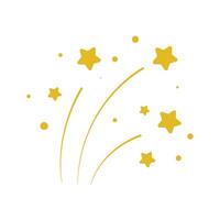 Fireworks with sparkles and stars vector