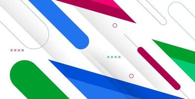 abstract colorful blue green red, with modern shape geometric pattern background. eps10 vector