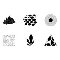 Abstract Geometric Shapes Set for Design Inspiration vector