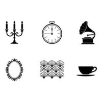Vintage Style Decorative Icons Set vector