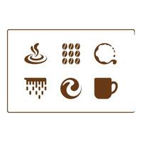 Simple Coffee Icons Set for Cafe or Coffee Shop Branding vector