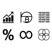 Abstract Icons Representing Growth Data and Infinity vector