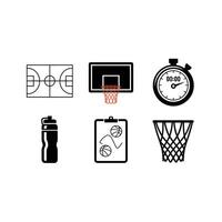 unique Set Of Basketball Game Illustration for Sports Event Branding vector