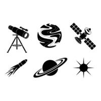Set Illustration of Space Exploration Icons vector
