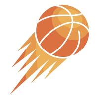 A basketball soaring through the air symbolizing athleticism and speed vector