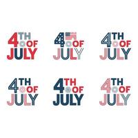 Celebrating Independence Day with festive 4th of July designs in classic red white and blue with vector
