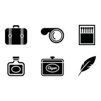 A voyage of discovery featuring nostalgic artifacts suitcase whistle spirits cigars and feathers on vector