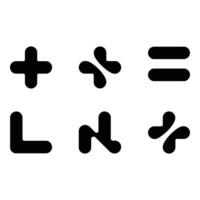 Abstract Math Symbols Set on Light Background vector