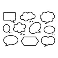 Diverse conversation bubble shapes representing different thoughts and ideas on a subtle background vector