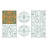 Set art of Geometric islamic pattern design with colorful and black and white variations isolated vector