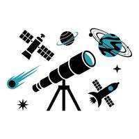 Space Exploration Icons Collection for Educational Materials vector