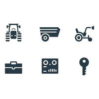 Set of Farm Business and Utility Icons vector