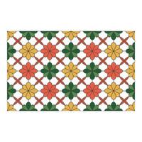 Set art of Seamless floral pattern with colorful flowers and geometric shapes for textile design vector