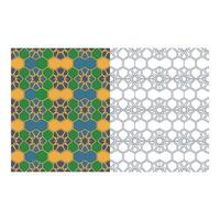 Set art of Geometric pattern with colorful and black and white design for creative backgrounds vector