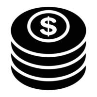 a stack of money with a dollar sign on top vector