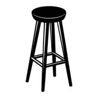 a black and white illustration of a bar stool vector