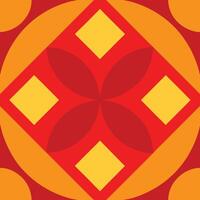a red and yellow geometric pattern. vector