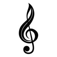 a black and white image of a musical note vector
