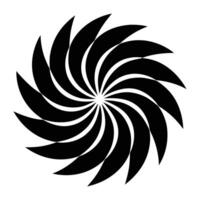a black and white image of a spiral. vector