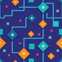 a colorful geometric pattern with squares and triangles. vector