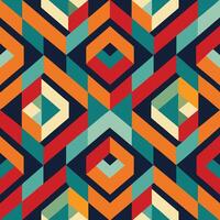 a colorful geometric pattern with squares and triangles vector
