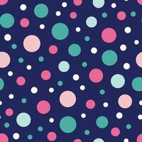 a blue and pink polka dot pattern vector