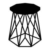 a black and white illustration of a stool vector
