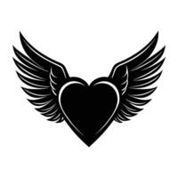 heart with wings illustration vector