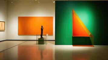 modern orange and green background photo