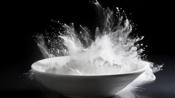 serene powder into water photo