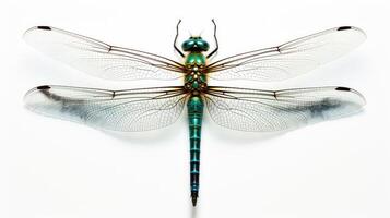 up dragonfly white background photo