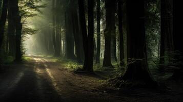 trees dark shadow photo