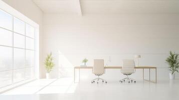 sleek empty office white photo