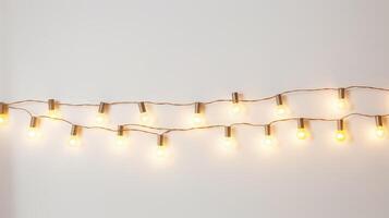 simplicity string lights white background photo