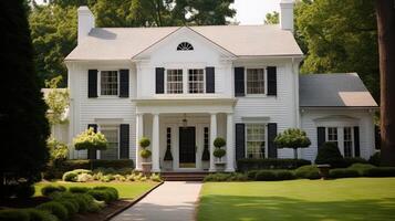 symmetrical colonial style house photo