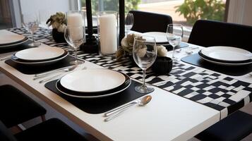 glossy dinner party table photo