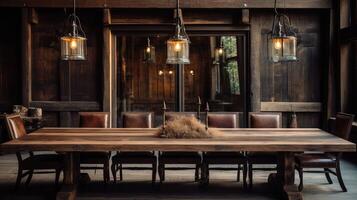 cozy empty conference table photo
