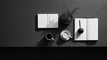 design table beautiful abstract top view photo