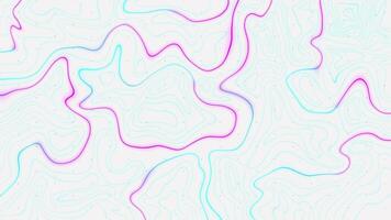 Abstract liquid thin lines vivid neon smooth seamless loop on white background video
