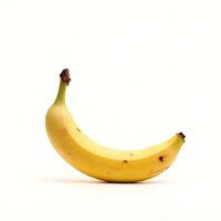 Single Banana Isolated on White Background photo