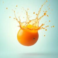 Orange Splash Fresh Juice Exploding with Liquid photo