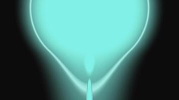 Abstract animation of glowing cyan liquid dripping, merging, and flowing downwards against a black background, creating dynamic and organic shapes and streams. video