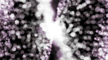 Abstract Bokeh Particle Field Motion Background with Central Glowing Energy Stream - Dynamic VFX Animation Loop video