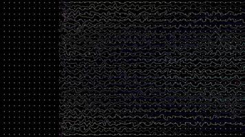 Dynamic Abstract Animation Flowing Colorful Lines and Grid of Dots on Black Background Modern Digital Art Motion Graphics video