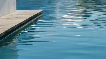 minimalist abstract reflections on water surface, clean tranquil look photo