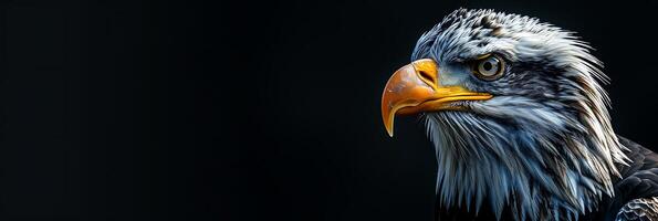 An eagle with a black surface. photo