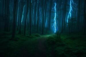 Lightning in the forest by james kennedy photo