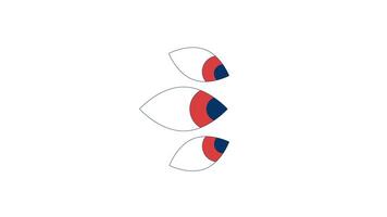 Prying eyes watching and blinking 2D cartoon object animation. Digital gaze, observation. Internet surveillance, spying, online privacy invasion animated flat colorful item 4K isolated on white video