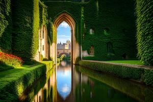 The archway of cambridge university photo
